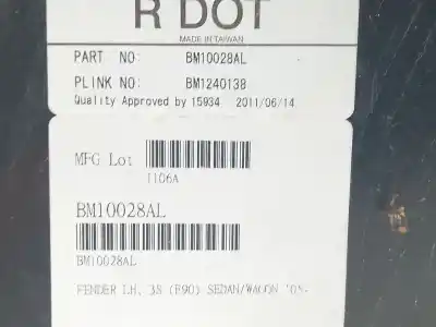 Second-hand car spare part left front fin for bmw 3 (e90) 318 d oem iam references 41355a55af3  bm10028al