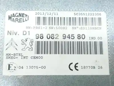 Peça sobressalente para automóvel em segunda mão sistema de áudio / rádio cd por citroen c4 grand picasso ii (da_, de_) 1.6 hdi / bluehdi 115 referências oem iam 9808294580 5c3551222306 
