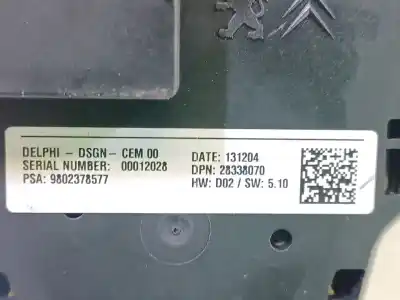 Second-hand car spare part multifunction switch for peugeot 508 1.6 hdi fap oem iam references  28338070 9802378577