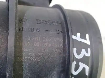 Second-hand car spare part flowmeter for vw multivan v (7hm, 7hn, 7hf, 7ef, 7em, 7en) 2.0 bitdi 4motion oem iam references 03l906461a 0281002956 