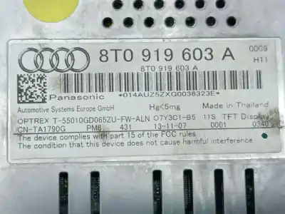 Автозапчастина б/у багатофункційний дисплей для audi a4 b8 (8k2) 2.0 tdi quattro посилання на oem iam   8t0919603a