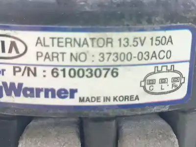 Автозапчастина б/у генератор для kia xceed (cd) 1.4 t-gdi посилання на oem iam  61003076 3730003ac0