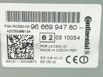 Second-hand car spare part audio system / radio cd for citroen c4 lim. collection oem iam references 1613842580 a2c53388134 9666994780 Second-hand car spare part audio system / radio cd for citroen c4 lim. collection oem iam references 1613842580 a2c53388134 9666994780