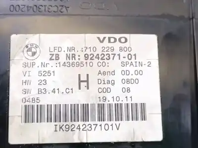 Автозапчастина б/у панель інструментів для bmw x1 (e84) xdrive 18 d посилання на oem iam 62109316127 a2c53418510 924237101 710229800