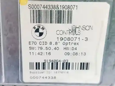 Second-hand car spare part multifunction display for bmw x5 (e70) 3.0d oem iam references 65509194064 19080713 000744338 9194064