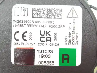 Автозапчасти б/у правый передний ремень безопасности за ford kuga iii (dfk) 2.5 duratec plug-in-hybrid ссылки oem iam 2416797  lv4bs61294ad