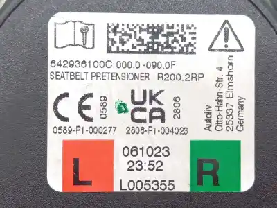Автозапчасти б/у задний правый ремень безопасности за ford kuga iii (dfk) 2.5 duratec plug-in-hybrid ссылки oem iam 2536089  lv4bs611b68af