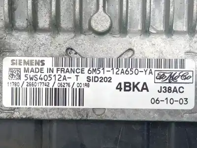 Second-hand car spare part ecu engine control for ford focus c-max (dm2) 1.8 tdci oem iam references 1448131 sid202 , 5ws40512a 6m5112a650ya