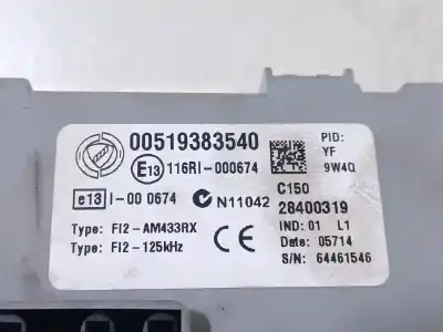 Second-hand car spare part fuse box unit for opel combo d expression l1h1 oem iam references  28400319 00519383540