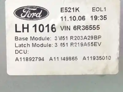 Pezzo di ricambio per auto di seconda mano alzacristalli anteriore sinistro per ford focus c-max (dm2) 1.8 tdci riferimenti oem iam 1738645 3m51r203a29 , 3m51r219a65 , 994815100 3m51r045h17a