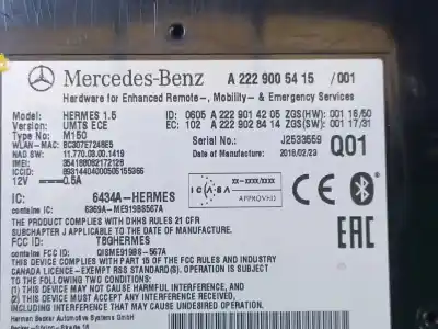 Автозапчастина б/у електронний модуль для mercedes clase c t-model (s205) c 220 bluetec / d (205.204) посилання на oem iam   a2229005415