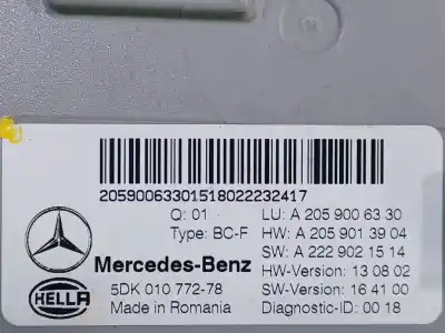Second-hand car spare part electronic module for mercedes clase c t-model (s205) c 220 bluetec / d (205.204) oem iam references  5dk01077278 a2059006330 a2059013904 a2229021514