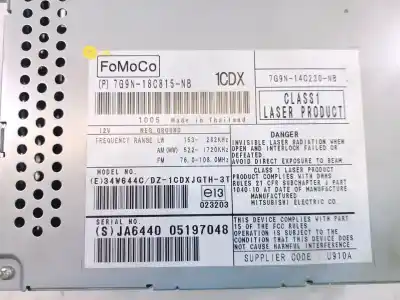 Second-hand car spare part audio system / radio cd for jaguar xf i (x250) 3.0 d oem iam references  34w644cdz 1cdxjgth3t 7g9n18c815nb  7g9n14c230nb