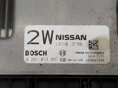 Автозапчастина б/у ебу контролер двигуна для nissan qashqai / qashqai +2 i (j10, nj10, jj10e) 1.6 dci a las 4 ruedas посилання на oem iam 23710jd78b 0281013855 