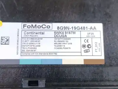 Peça sobressalente para automóvel em segunda mão módulo eletrônico por jaguar xf i (x250) 3.0 d referências oem iam 8g9n19g481aa 5wk49167m 8g9n19g481aa