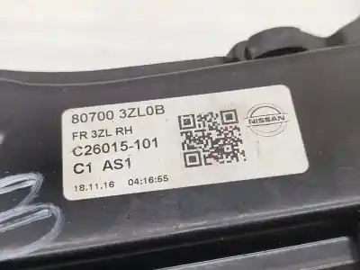 Автозапчастина б/у регулятор переднього правого скла для nissan pulsar fastback (c13) 1.2 dig-t посилання на oem iam 807003zl0b fr3zlrh 