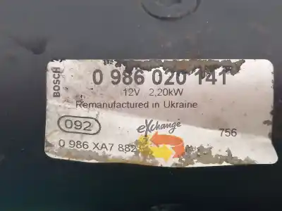 Автозапчастина б/у двигун запускається для opel vivaro a furgón (x83) 2.5 dti (f7) посилання на oem iam 93859444 0986xa7882 25-3010 0986020141