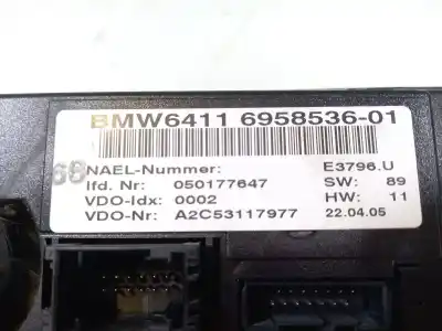 Pezzo di ricambio per auto di seconda mano controllo climatico per bmw 3 (e90) 320 d riferimenti oem iam   6411 6958536-01