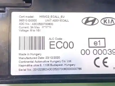 Second-hand car spare part electronic module for hyundai i20 iii (bc3, bi3) 1.0 t-gdi oem iam references 96510q0000 a3c0520700800 
