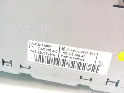 Автозапчастина б/у аудіо система / радіо cd для volkswagen caddy iii monospace (2kb, 2kj, 2cb, 2cj) 2.0 ecofuel посилання на oem iam 1k0035186aa 7647201360 