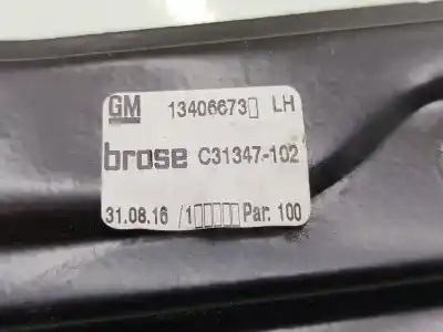 Автозапчастина б/у регулятор вікна передній лівий для opel astra k (b16) 1.6 cdti (68) посилання на oem iam 13406673 c31347102 