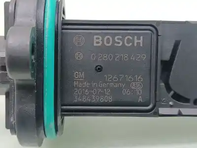 Автозапчастина б/у витратомір повітря для opel astra k (b16) 1.6 cdti (68) посилання на oem iam 12671616 0280218429 13301682