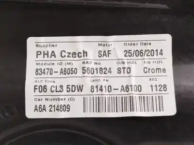 Автозапчасти б/у регулятор стекла заднего левого за hyundai i30 (gd) 1.6 gdi ссылки oem iam 83471a6010 9129200100 83470a6050