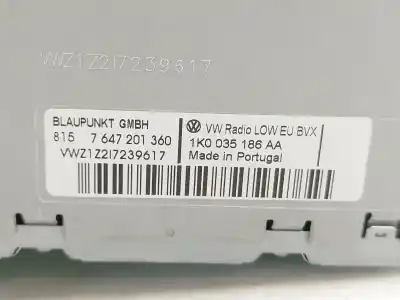 Second-hand car spare part audio system / radio cd for volkswagen caddy iii monospace (2kb, 2kj, 2cb, 2cj) 1.9 tdi oem iam references  bp7647201360 1k0035186aa