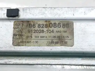 Second-hand car spare part rear right window regulator for peugeot 3008 monospace (0u_) 1.6 vti oem iam references   9682880680