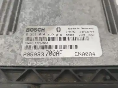 Second-hand car spare part ecu engine control for chrysler sebring berlina 2.0 crd limited oem iam references  0281014265 312560 p05033700af