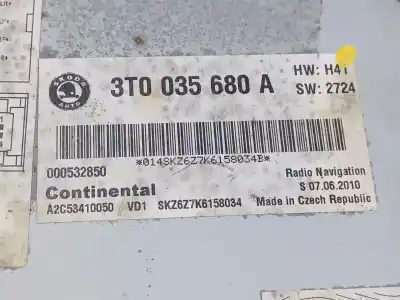 Автозапчасти б/у аудиосистема / радио cd за skoda superb ii ranchera familiar (3t5) 2.0 tdi ссылки oem iam  a2c53410050 3t0035680a