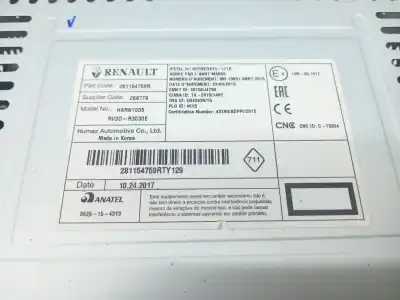 Pezzo di ricambio per auto di seconda mano impianto audio / radio cd per dacia lodgy (js_) 1.2 tce (jsay, jsm0) riferimenti oem iam  281154759rty129 281154759r
