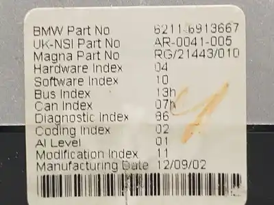 Second-hand car spare part dashboard for mini mini (r50, r53) cooper oem iam references  ar0041005 62116913667