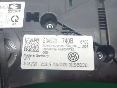 İkinci el araba yedek parçası enstrüman paneli için volkswagen t-roc 1.5 16v tsi act oem iam referansları   2ga920740b  2ga260204