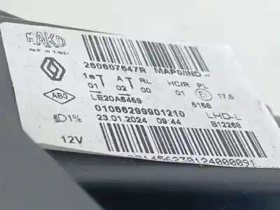 Автозапчастина б/у ліва фара для renault clio v (b7_) 1.6 e-tech 145 (b7mu) посилання на oem iam   260607647r