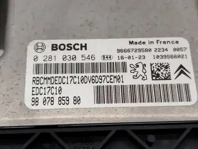 Автозапчасти б/у блок управления двигателем за citroen berlingo multispace (b9) 1.6 hdi 75 / bluehdi 75 ссылки oem iam  0281030546 9807885980