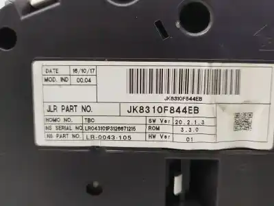 Second-hand car spare part dashboard for jaguar f-pace (x761) 3.0 sdv6 awd oem iam references   jk8310f844eb