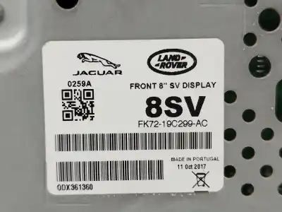 Автозапчастина б/у багатофункційний дисплей для jaguar f-pace (x761) 3.0 sdv6 awd посилання на oem iam   fk7219c299ac