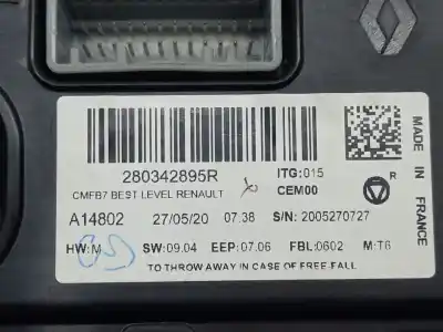 Pièce détachée automobile d'occasion écran multifonctions pour renault captur ii (hf_) tce 130 (hfmf) références oem iam 280342895r a14802 