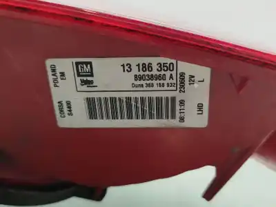 Автозапчасти б/у левый задний фонарь за opel corsa d (s07) 1.0 (l08, l68) ссылки oem iam 93189092 89038960 13186350