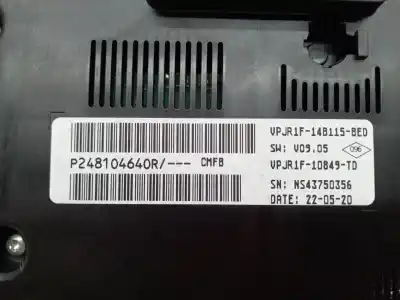 Автозапчасти б/у приборная доска за renault captur ii (hf_) tce 130 (hfmf) ссылки oem iam 248094497r vpjr1f14b115bed vpjr1f10849td ns43750356 p248104640r