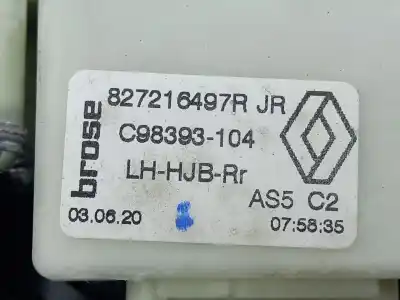 Автозапчасти б/у регулятор стекла заднего левого за renault captur ii (hf_) tce 130 (hfmf) ссылки oem iam 827216497r  