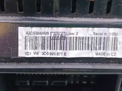 Second-hand car spare part dashboard for volkswagen passat b6 variant (3c5) 2.0 tdi 16v oem iam references 3c0920871e a2c53242429 