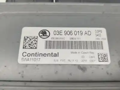 Автозапчастина б/у ебу контролер двигуна для skoda fabia ii (542) 1.2 12v посилання на oem iam  03e906019c 5wa11017 03e906019ad