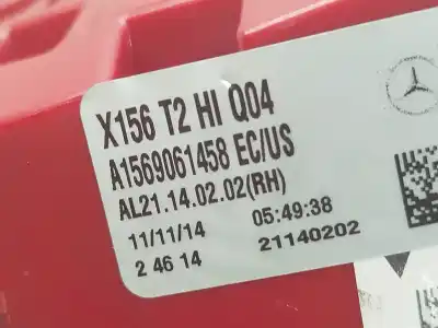 Автозапчасти б/у внутренний правый задний фонарь за mercedes-benz clase gla (x156) gla 220 cdi 4-matic (156.905) ссылки oem iam a1569061458 21140202 