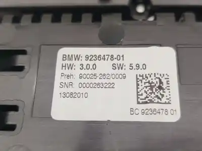 Peça sobressalente para automóvel em segunda mão comando de sofagem (chauffage / ar condicionado) por bmw 5 (f10) 535 i referências oem iam  923647801 13082010 16046610