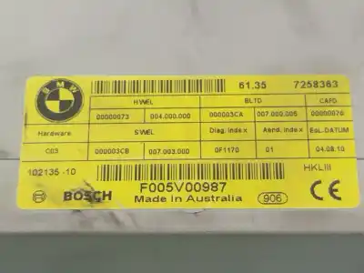 Second-hand car spare part electronic module for bmw 5 (f10) 535 i oem iam references  f005v00987 61357258363