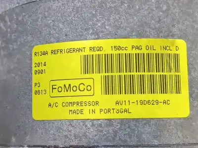 Second-hand car spare part air conditioning compressor for ford fiesta vi (cb1, ccn) 1.25 oem iam references 1906935  av1119d629ac