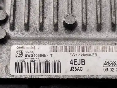 Second-hand car spare part ecu engine control for ford fiesta vi (cb1, ccn) 1.4 tdci oem iam references  5ws40584bt 8v2112a650eb
