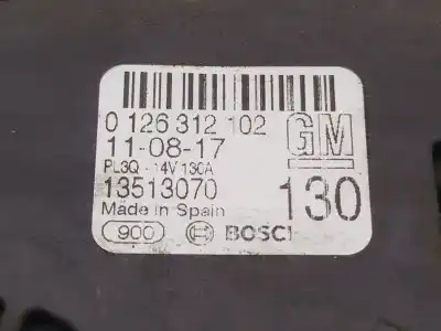 Автозапчастина б/у генератор для opel astra k (b16) 1.4 turbo (68) посилання на oem iam 13522659 0126312102 28-7789 13513070 13587308